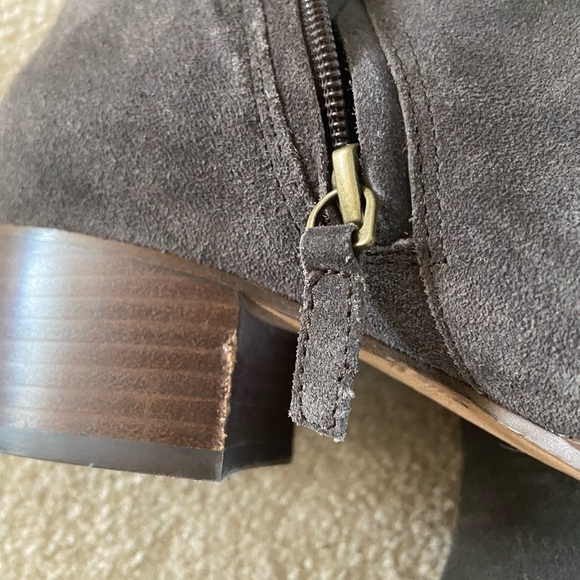 BP Tige En Cuir over the knee charcoalsuede gray boots size 8, gentle use trendy - Picture 3 of 7